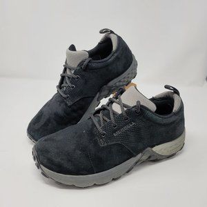 Merrell suede Shoes sneaker women sz 8.5 black  suede leather very good preowned